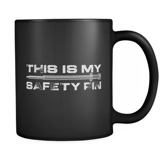 My Safety Pin Mug BLACK